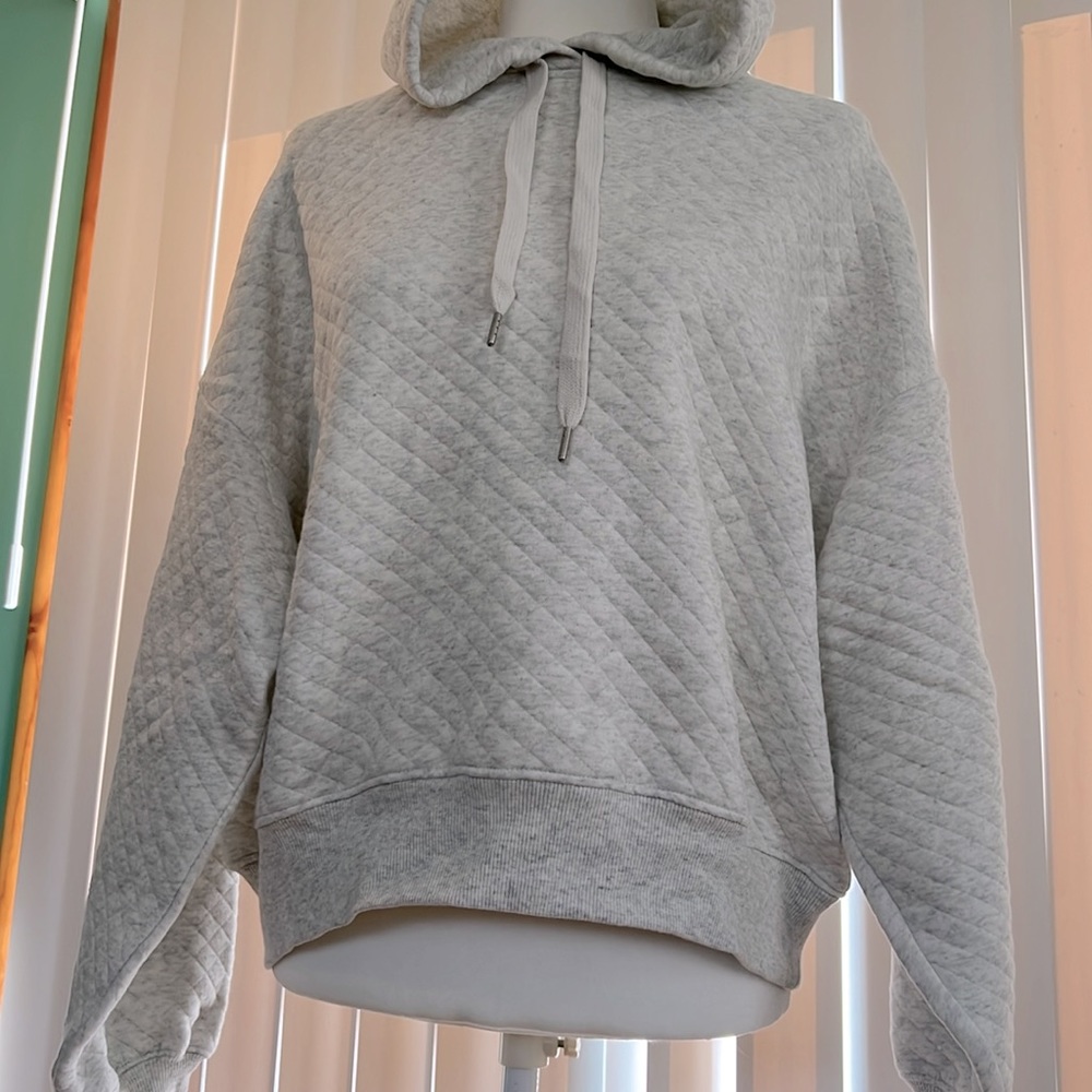 Flirtitude Heather Gray Hooded Sweatshirt Large NWT